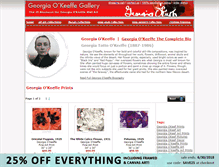 Tablet Screenshot of georgiaokeeffegallery.com